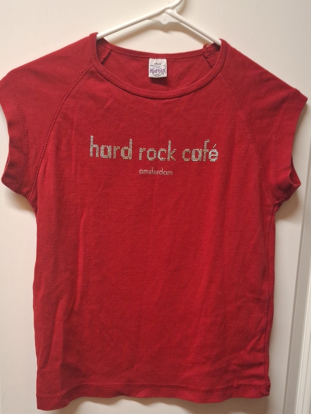 Hard Rock Cafe Kids Red Crystal Logo Tee